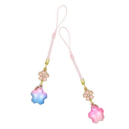 Operitacx 2stücke Pack Japanischer Stil Blumen Anhänger Glocke Schlüssel Ornament Schlüsselkette Anhänger Für Tasche von Operitacx
