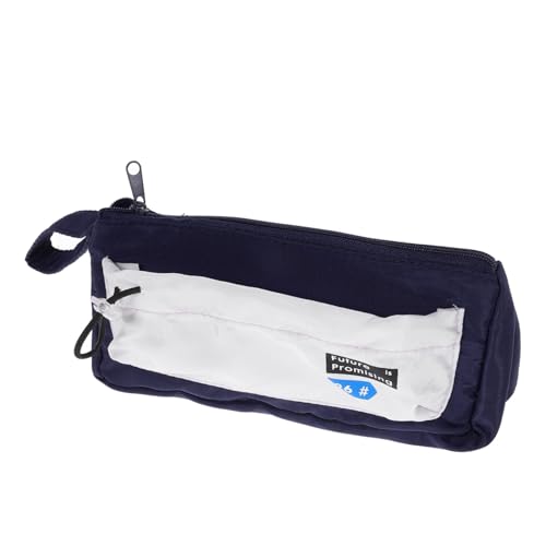 Operitacx Federmäppchen für Schüler reißverschluss Etui kleine Bleistifttasche süße Schulsachen kokette Schulmaterialien Bleistifte Bleistiftbeutel Mädchen Federmäppchen groß Segeltuch Blue von Operitacx