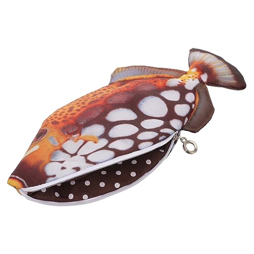 Operitacx Fischförmiger Stift Organizer Kreatives Federmäppchen Großem Stauraum für Stifte Bleistifte und Vielseitig Einsetzbar als Reise oder Kosmetiktasche für Schüler und Studenten von Operitacx