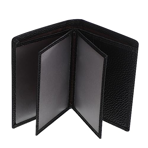 Operitacx Kartenhalter Aus Leder Kreditkartenetui Schwarze Ausweistasche Bankkartenhalter Karten-Organizer Für Damen Und Leicht Und Praktisch Für Reisen Und Alltag von Operitacx