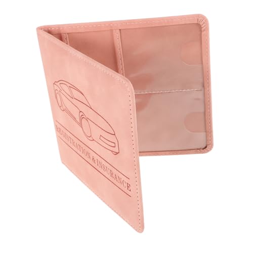 Operitacx Führerscheinschutzfall Schlüssel Unterlagen Fahren Treiber Lizenz Autozulassung und Versicherungsnehmer ID -Kartenhalter Auto -Dokumenthalter Inhaber Einer Kfz-Versicherung Pu Rosa von Operitacx