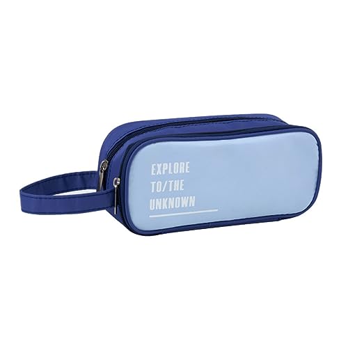 Operitacx Großes Doppellagiges Federmäppchen mit Reißverschluss Tragbares Reißfestes Schreibwarenetui Leuchtendem Farbton Leicht Waschbar und Vielseitig für Schule Büro und Alltag Geeignet von Operitacx