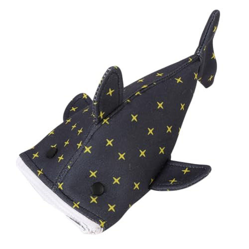 Operitacx Großes Fassungsvermögen Shark-stiftetasche mit Sternenmuster Lustige Leichte Canvas Federmappe für Schule Büro und Reisen Robustes Tragbares Tier-Motiv Schreibwaren-Organizer von Operitacx
