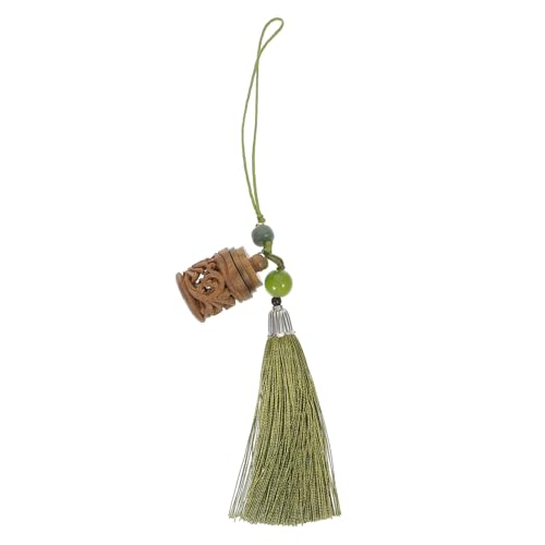 Operitacx Hängender Anhänger aus Grünem Sandelholz Fein Geschnitzt Duftender DIY Schlüsselanhänger mit Hohlem Design Leicht und Handlich als Mobiles Schmuckstück und Dekoration von Operitacx