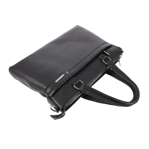 Operitacx Herren Business Laptop Tasche aus Pu leder mit Doppeltem Griff und Verstellbarem Schultergurt Geräumige Aktentasche für Reisen und Bürogebrauch von Operitacx