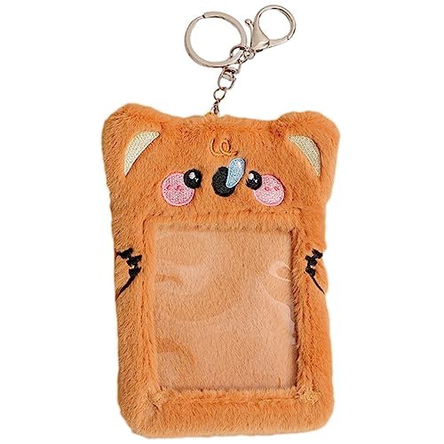 Operitacx Kartenhalter Aus üsch Im Cartoon Frosch Design Sichtbarer ID Kartenhalter Für Schüler Transparentes Kartenetui Für Bus Und Essenskarte Koala von Operitacx