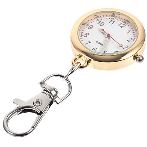 Operitacx Krankenschwester Taschenuhr Arzt Brosche Taschenuhr Schlüsselanhänger Casual Einfache Clip Uhr Hängende Medizinische Sanitäter Medizinische Taschenuhr Golden von Operitacx