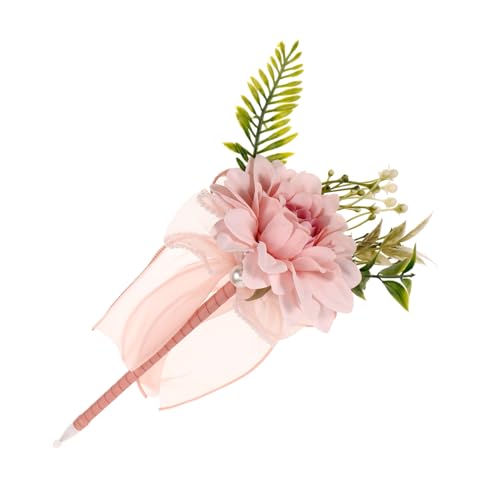 Operitacx Kugelschreiber zum Muttertag Artificial Jahrestag Presents Mothers Day muttertaggeschenke Roze dekorativer Stift dekorativer Kugelschreiber Blumenstift Seidentuch Rosa von Operitacx