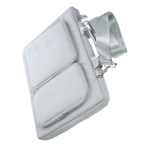 Operitacx Laptoptasche Hellgrau Stoßfest Doppellagig mit Großem Stauraum Kratzfest Schlankes Design Kompatibel für Laptop Tablet Mobiles Zubehör von Operitacx