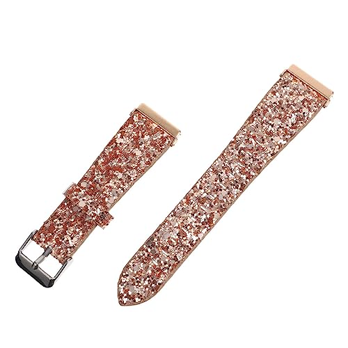 Operitacx Leder Armband für Serie Glitzer Uhrenband Roségold Weiches Strapazierfähiges Ersatzband Komfortabel und Modisch Geeignet für Damen und Herren von Operitacx