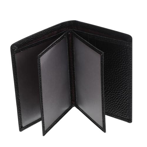 Operitacx Leder Kartenetui mit Großem Fassungsvermögen Schwarzes Id Kartenetui für Führerschein Ausweis Kreditkarten Eleganter Sicherer Kartenhalter für Alltag Büro Party Geschenkidee von Operitacx