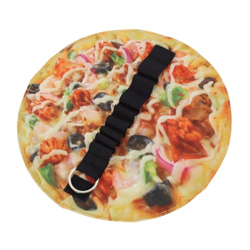 Operitacx Pizzatasche Aus Segeltuch Runde Stifterolle Pizza-muster Schreibwaren-organizer Stifte-verpackungstasche Leicht Und Tragbar von Operitacx