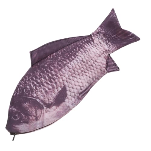 Operitacx Lustige Reißverschlusstasche in Fischform Großes Federmäppchen Schreibwarenetui Für Jungen Und Mädchen Erwachsene von Operitacx