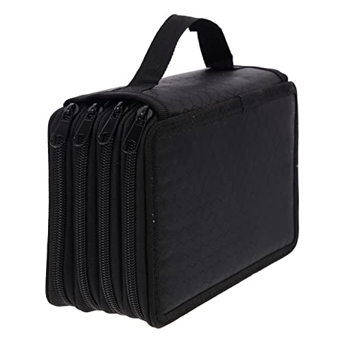 Operitacx Mäppchen Stift aufbewahrung kugelschreiberständer stiftbox Pin-Set Schreibwarenbehälter Bleistift-Organizer Fall Farbige Stifttasche abriebfester Bleistiftbeutel Oxford-Stoff Black von Operitacx