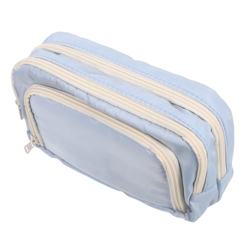 Operitacx Mäppchen einfache Schreibwarentasche Bleistiftbeutel für Künstlerstiftfall Schreibbeutel stellvertretender Stiftbeutel Zeichnen von Bleistiftkoffer Etui Polyester Himmelblau von Operitacx