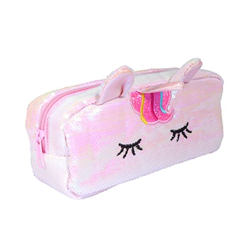 Operitacx Mäppchen Make-Up-Set Für Mädchen Doppelseitige Make-Up-Tasche Make-Up-Set Pailletten-Taschen Kulturbeutel Mit Reißverschluss Einhorn-Tasche Handtasche Mit Hoher Kapazität Zubehör von Operitacx