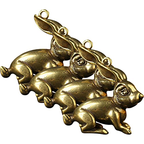 Operitacx Messing Hase Schlüsselanhänger Metall Sternzeichen Charms Tier Statue Schlüsselanhänger Operitacx Messing Hase Schlüsselanhänger Metall Sternzeichen Charms Tier Statue Schlüsselanhänger von Operitacx