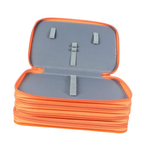 Operitacx Multifunktionales Lagiges Stifteetui mit Fächern Großer Kapazität Handlich mit Reißverschluss Geeignet für Buntstifte Gelstifte Make Up Pinsel Praktischer Organizer für Unterwegs von Operitacx