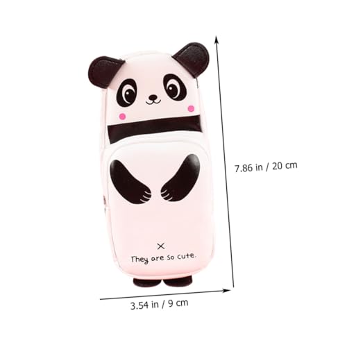 Operitacx Niedliches Federmäppchen Panda mit Reißverschluss Cartoon Stiftemäppchen für Schüler Langlebiger Schreibwaren Organizer Tragbare Mäppchen Tasche Geschenk für Kollegen von Operitacx