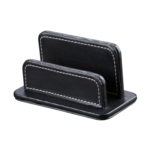 Operitacx PU Leder Visitenkartenetui Business Kartenhalter Eleganter Name Holder Business Case Schwarz Schutz und Einfache Handhabung für Damen und Moderner Praktischer Display Stand von Operitacx