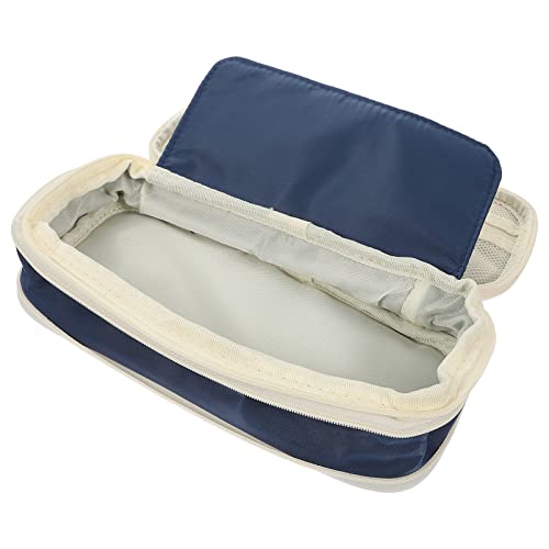 Operitacx Pencil Bag Make -up Pinselspeicherbox Stiftbeutel für Frauen Bleistiftbeutel zur Aufbewahrung Markerorganisator Schulstiftbeutel Süßes Federmäppchen für Damen Segeltuch von Operitacx
