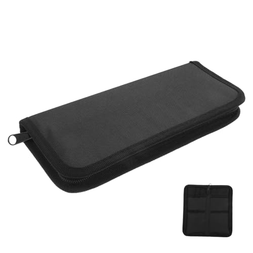 Operitacx Pinseltasche Taschenbeutel Bleistifthalter Mäppchen Etui Bleistiftbeutel-ästhetik Bleistiftfälle Kleine Bleistifttasche Black Oxford-Stoff von Operitacx