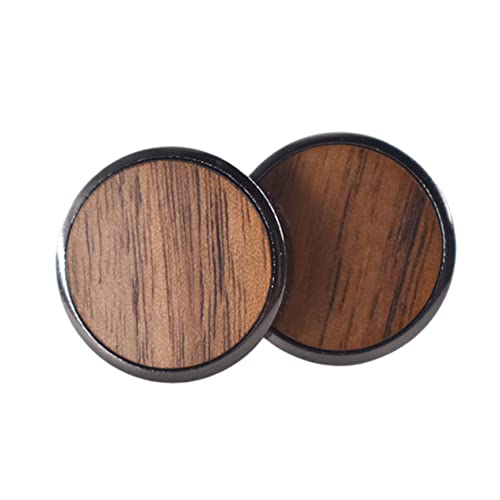 Operitacx Runde Manschettenknöpfe aus Massivem Holz Langlebige Modische Cufflinks für Hemden Handgefertigt Leicht und Tragbar Komfortabel zu Tragen von Operitacx