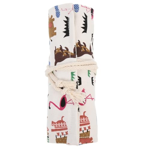 Operitacx Schreibwaren Buntstifte Rollmäppchen 48 Fächer Canvas Federmäppchen Für Zeichnen Und Stiftehalter Für Künstler Und Praktische Aufbewahrung Für Und Pinsel von Operitacx