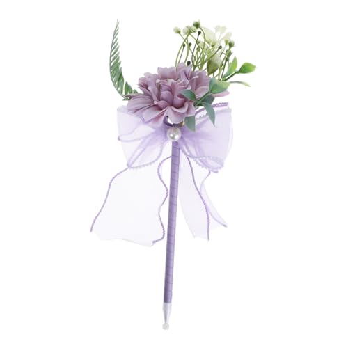 Operitacx Simulation Flower Pen Dekorativer Kugelschreiber Mit Blumenbouquet Langer Griff Lebensechte Schreibutensilien Für Hochzeiten Und Langlebige Und Komfortable Handhabung von Operitacx