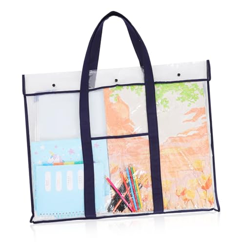 Operitacx Skizzenblock-Tasche Portfolio-Ordner für Kunstwerke Malbrett Tasche Portfolio-Fall Poster Aufbewahrungstasche Poster Lagerung Behälter Pinnwandtaschen tragbare Zeichentaschen Vlies von Operitacx