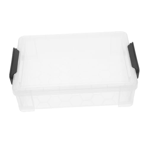 Operitacx Stapbare Transparente PP Kunststoff Stiftebox mit Deckel Kleiner Organizer für Büro und Zuhause Platzsparende Aufbewahrungsbox mit Fächern für Stifte Marker und Bastelutensilien von Operitacx