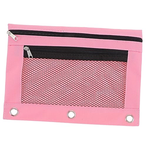 Operitacx Netz-federmäppchen Für Ordner Reißverschluss-ordnertasche Mit Bindering Stifthalter Abnehmbare Stiftetasche Platz Für Karten Und Dokumente von Operitacx