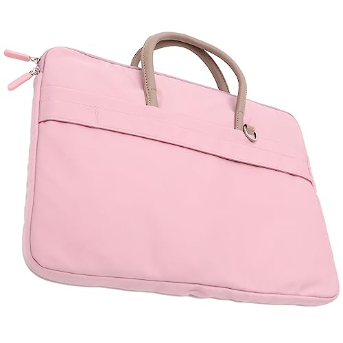 Operitacx Reisezubehör Tragbare One-Shoulder-Laptoptasche Für Konferenzen Tragbare Aktentasche Rosa + Tragegurt Trolley-Set 15–161 Zoll Reise-Laptoptasche Pc-Reisezubehör Laptoptasche von Operitacx