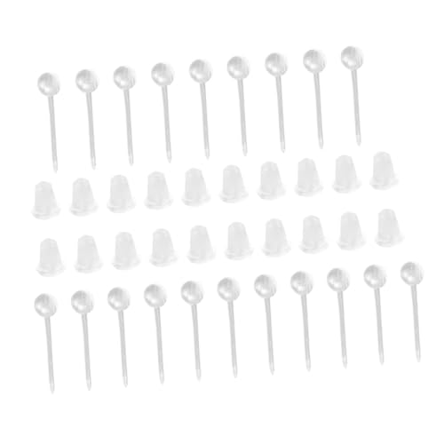 Operitacx Transparente Kunststoff Ohrstecker Ohrlochschutz Ohrringstopper für Damen DIY Schmuckzubehör Langlebig Leicht für Mehrfach Piercings und Ohrlöcher von Operitacx