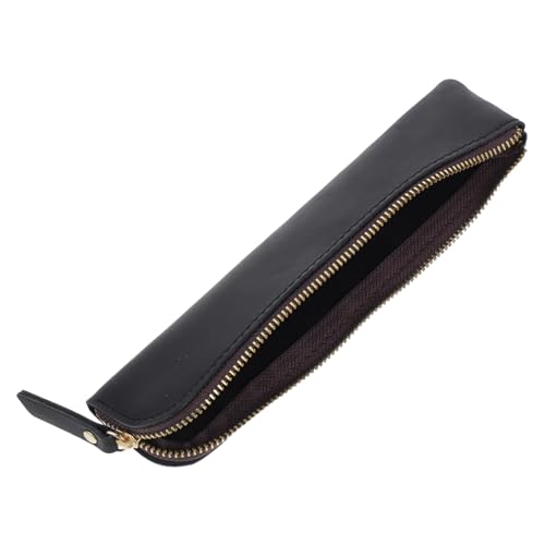 Operitacx Vintage Leder Stiftetui Großes Fassungsvermögen Schlankes Schreibwaren Etui Für Jugendliche Retro Handgefertigte Stiftetasche Aus Leder Organizer Für Marker Schreibutensilien von Operitacx