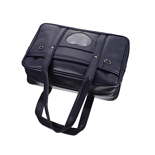 Operitacx Wasserdichte PU Uniformtasche Große Kapazität Schultertasche Unisex Schulranzen Japanische Handtasche für Schüler und Cosplay Alltag von Operitacx