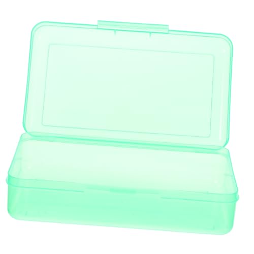 Operitacx durchsichtige Boxen Pencil case Pin-Box Kunststoffbox kalemlik Aufbewahrungskorb aus Weidengeflecht Zinn Abteil Federmäppchen Organizer zum Verpacken von Bleistiften Plastik Green von Operitacx