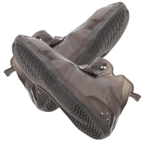 Operitacx wasserdichte Verschleißfeste Schuhüberzieher mit Schnappverschluss Dicke rutschfeste Überschuhe für Herren Outdoor Wandern Radfahren Robust und Leicht zu Reinigen von Operitacx