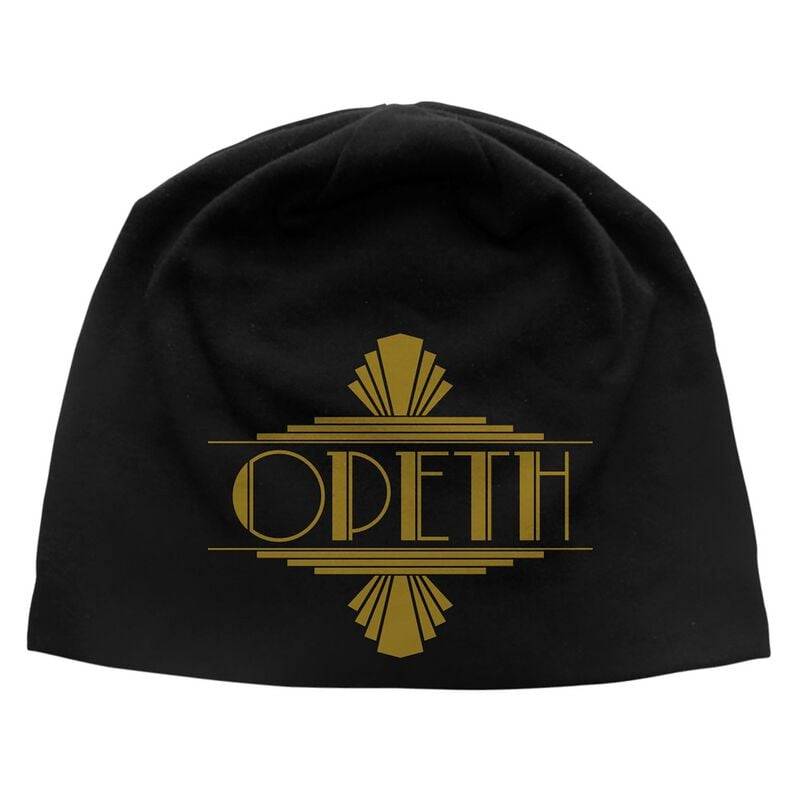 Opeth Mütze - art Deco Logo - Jersey Beanie - schwarz  - Lizenziertes Merchandise! von Opeth