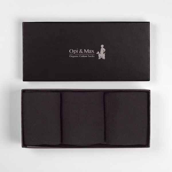 Opi and Max 3 Paar Baumwollsocken GOTS-zertifiziert, 98 % Bio-Baumwolle für Männer und Frauen von Opi and Max