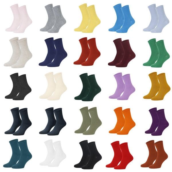 Opi and Max 3 oder 12 Paar Diabetikersocken ohne Gummi – Rollrand Socken aus 98% Bio-Baumwolle, GOTS-zertifiziert – Bequeme, atmungsaktive Baumwollsocken für Damen & Herren von Opi and Max