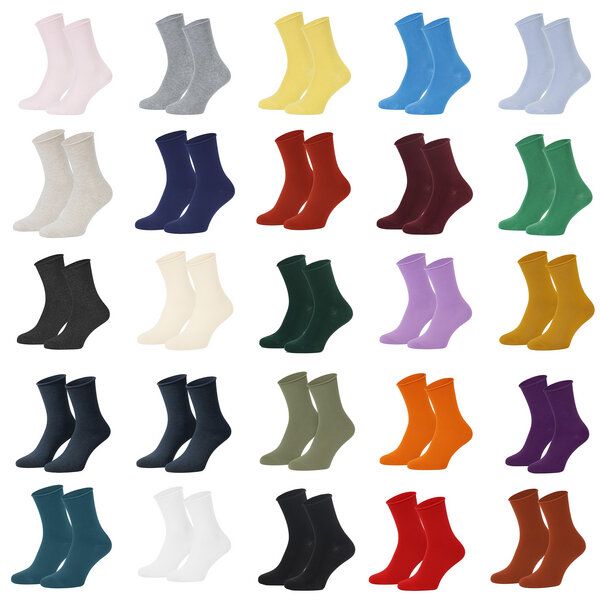 Opi and Max 3 oder 12 Paar Diabetikersocken ohne Gummi – Rollrand Socken aus 98% Bio-Baumwolle, GOTS-zertifiziert – Bequeme, atmungsaktive Baumwollsocken für Damen & Herren von Opi and Max