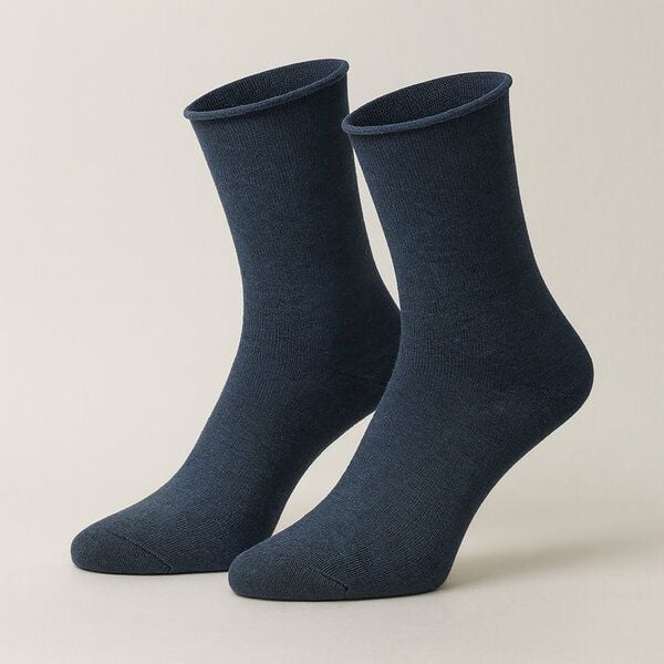 Opi and Max 3 oder 12 Paar Diabetikersocken ohne Gummi – Rollrand Socken aus 98% Bio-Baumwolle, GOTS-zertifiziert – Bequeme, atmungsaktive Baumwollsocken für Damen & Herren von Opi and Max