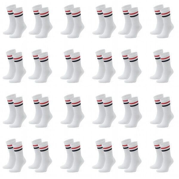 Opi and Max 3 oder 24 Paar Sportsocken mit Streifen aus Bio-Baumwolle 90% Bio-Baumwolle, Unisex für Männer & Frauen – Bequeme, Strapazierfähige Alltagssocken von Opi and Max