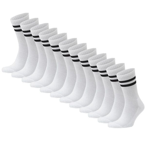 Opi and Max 3 oder 24 Paar Sportsocken mit Streifen aus Bio-Baumwolle 90% Bio-Baumwolle, Unisex für Männer & Frauen – Bequeme, Strapazierfähige Alltagssocken von Opi and Max