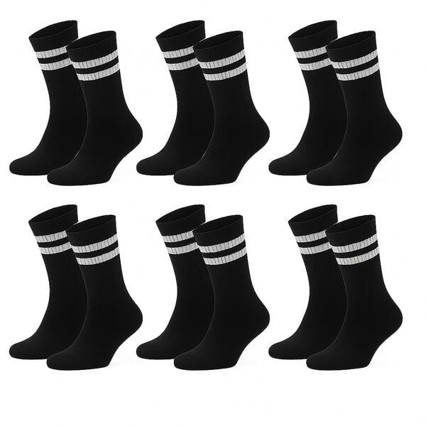 Opi and Max 3 oder 24 Paar Sportsocken mit Streifen aus Bio-Baumwolle 90% Bio-Baumwolle, Unisex für Männer & Frauen – Bequeme, Strapazierfähige Alltagssocken von Opi and Max