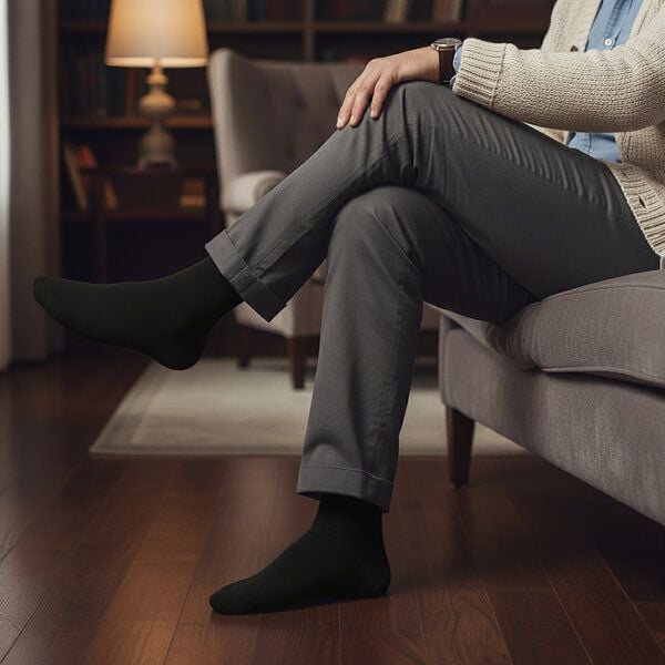 Opi & Max 18er Set schwarze Biobaumwollsocken von Opi & Max