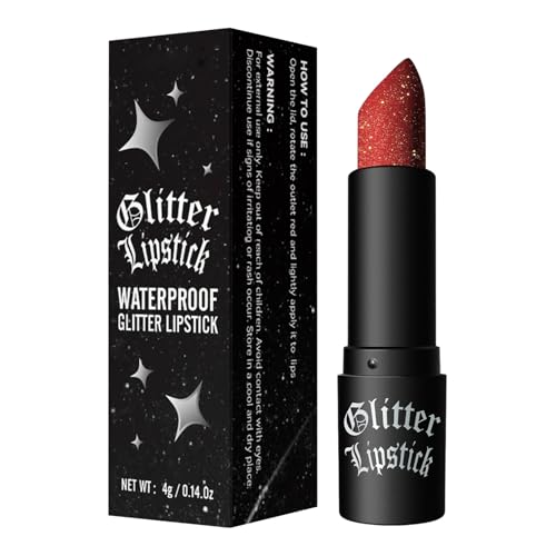Glitzer-Relette | Wasserdichter Lippenstift, glitzernder Lippenstift, matter Lippenbalsam, Antihaftbeschichtung, ohne Leiche, für Frauen, Glitzer-Lippenstift für Freundinnen, Damen, Ma von Opilroyn