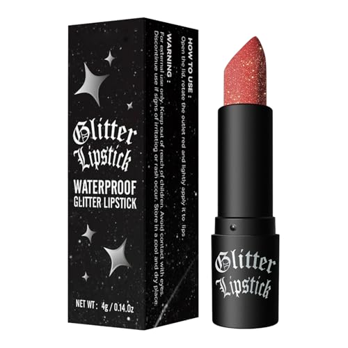 Glitzer-Relette | Wasserdichter Lippenstift, glitzernder Lippenstift, matter Lippenbalsam, Antihaftbeschichtung, ohne Leiche, für Frauen, Glitzer-Lippenstift für Freundinnen, Damen, Ma von Opilroyn