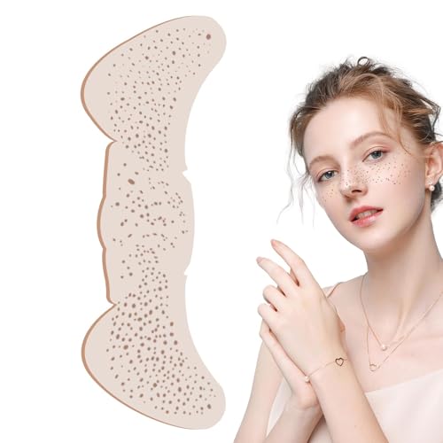 Make-up-Flicken, Glitzer-Make-up-Pinsel für das Gesicht, temporäre Aufkleber mit glitzernden Sommersprossen – Professionelle Wassertransfer-Make-up-Flicken für Männer, Freunde, Kosmetikerinnen Make-up-Flicken, Glitzer-Make-up-Pinsel für das Gesicht, temporäre Aufkleber mit glitzernden Sommersprossen – Professionelle Wassertransfer-Make-up-Flicken für Männer, Freunde, Kosmetikerinnen von Opilroyn